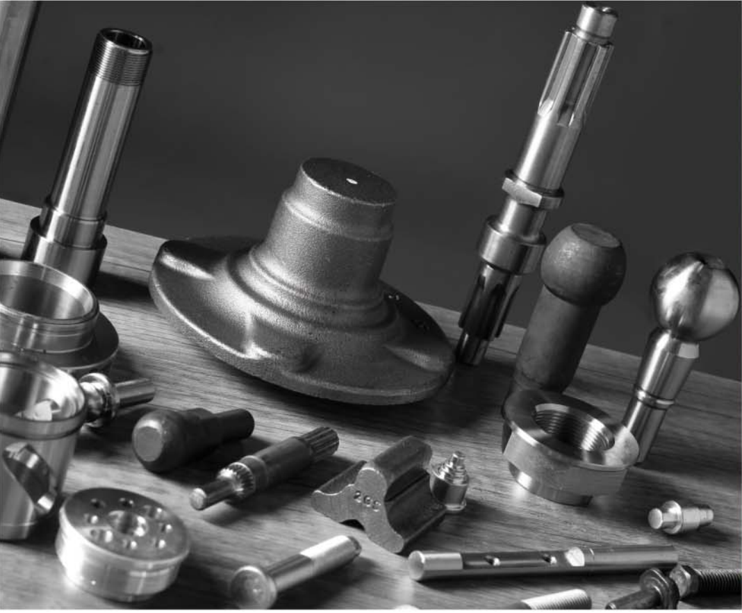 An assortment of precision-forged and machined automotive components produced by Abhi Industries