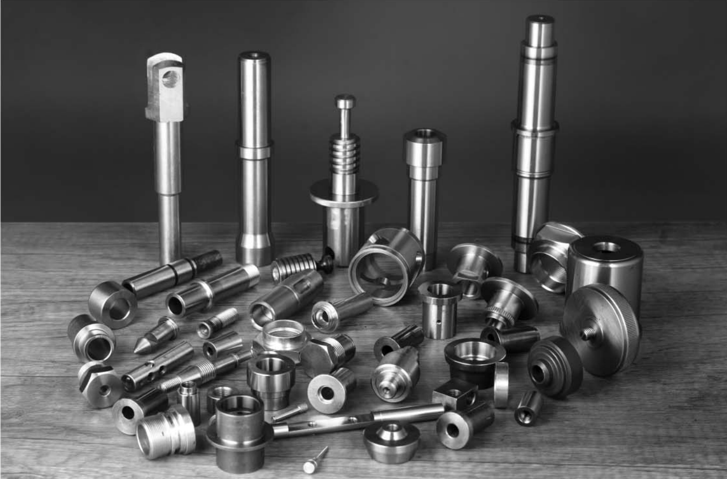 Precision turned automotive components in various shapes and sizes